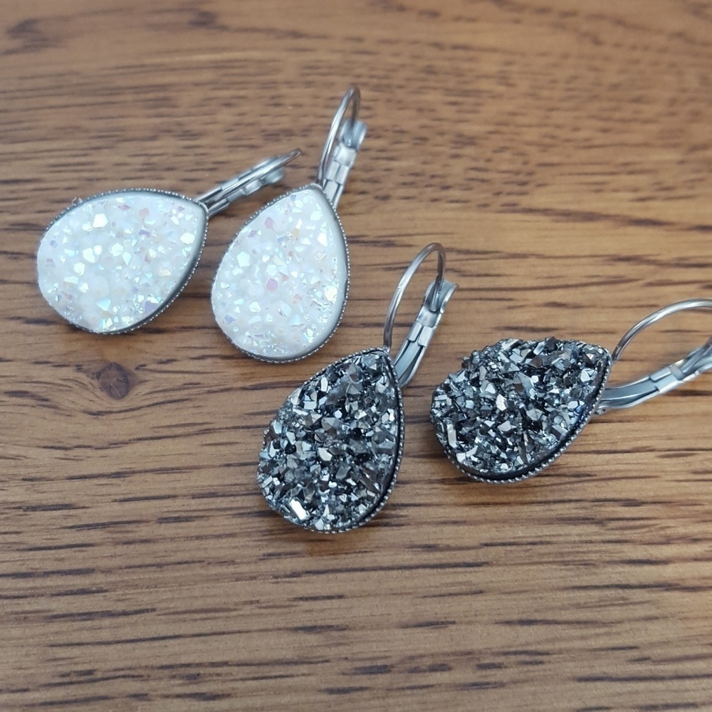 💙Druzy Earrings for Pierced Ears - 4 Pair for $35💙 - Picture 2 of 3